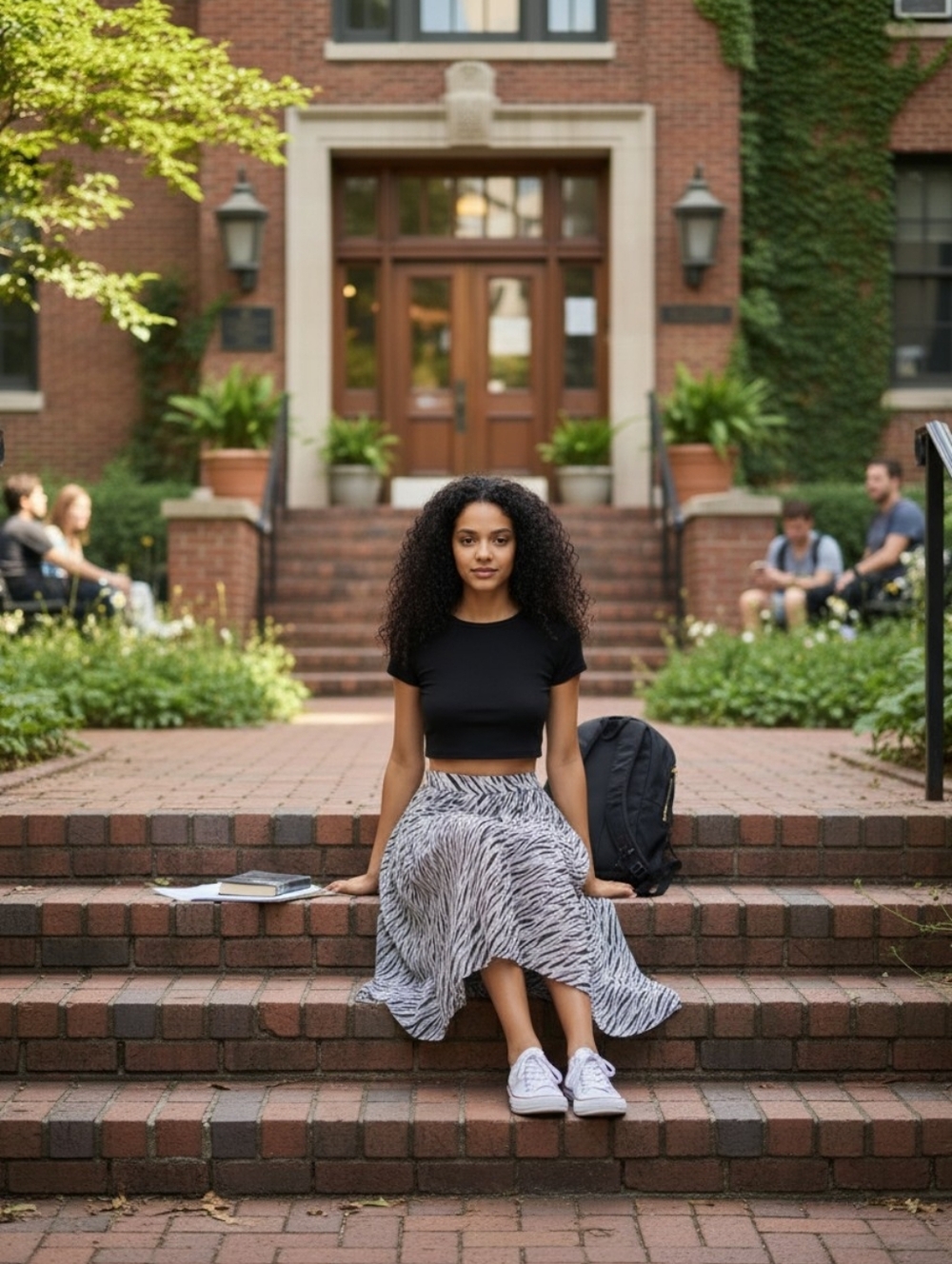 NWOT Who What Wear White and Black Skirt Pleated A-Line Size 6